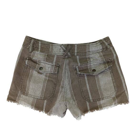 Free People Brown Linen Blend Shorts Women's Size‎ 4 975119105 - Picture 2 of 5